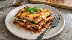Auberginen-Vollkorn-Lasagne: vegetarisch, saftig und perfekt fürs Meal-Prep