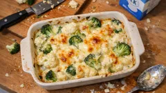 Blumenkohl-Brokkoli-Gratin mit Mozzarella – cremig, schnell und aus dem Ofen