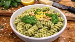 Fusilli mit Ricotta-Basilikum-Pesto: cremig, frisch und in 20 Minuten fertig