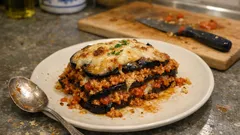Auberginen-Bulgur-Lasagne aus dem Ofen – vegetarisch, herzhaft und gut vorzubereiten