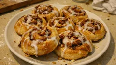 Schwedische Zimtschnecken mit Pekannüssen – fluffig, zimtig und mit feiner Glasur